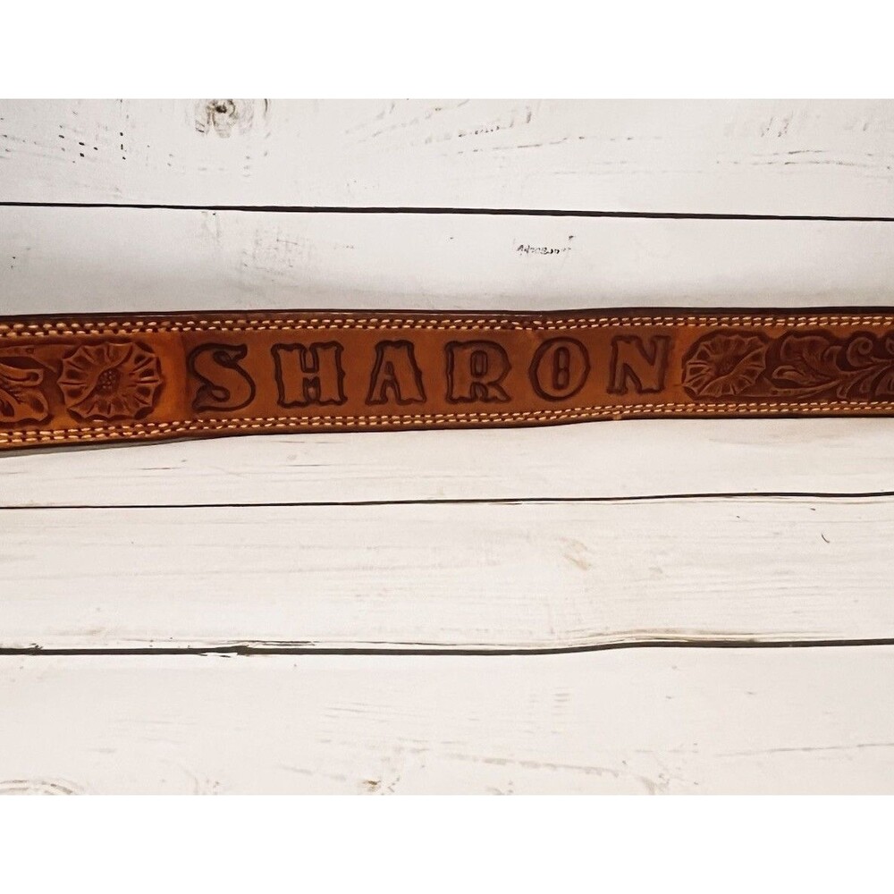 Calling All SHARONs. Ranch Pal Women’s Western Leather Belt Strap No Buckle - Picture 6 of 6